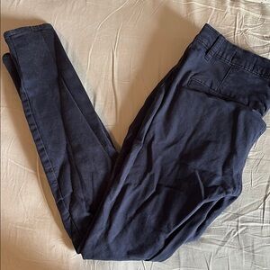 Blue Jeggings with Tapered Leg and Stretchy Waistband